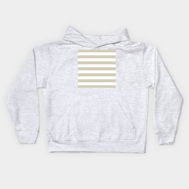 Beach Sand and White Stripes #pattern Kids Hoodie by AmyBrinkman